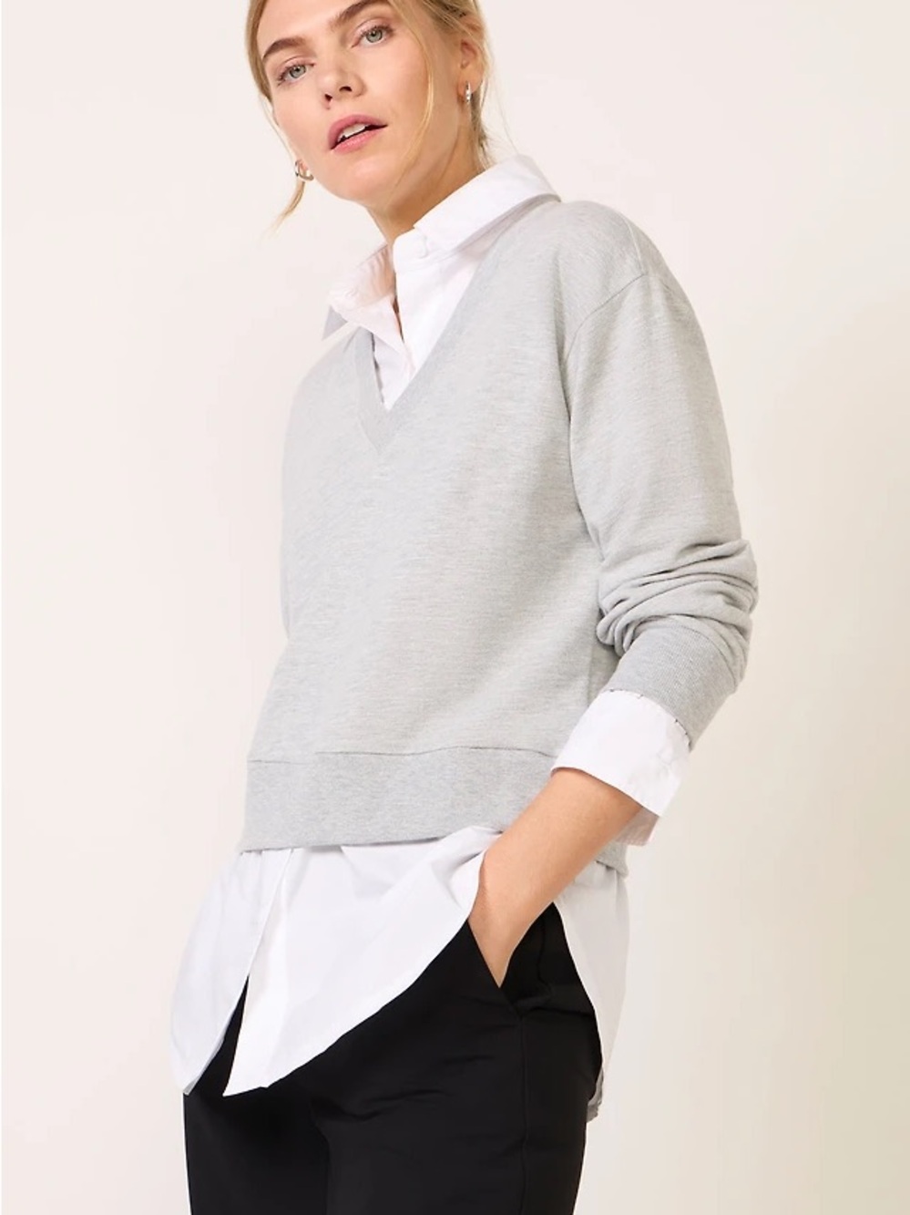 Z Supply Ellie Twofer Sweatshirt Size Small